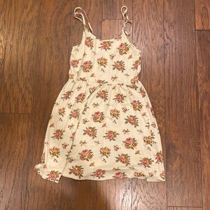 forever 21 cream floral mini dress